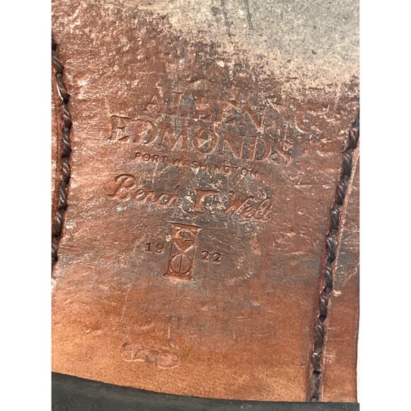 Allen Edmunds Delray Brown Leather Dress Shoes Men's Size 9D Split Toe USA Made - Picture 9 of 11